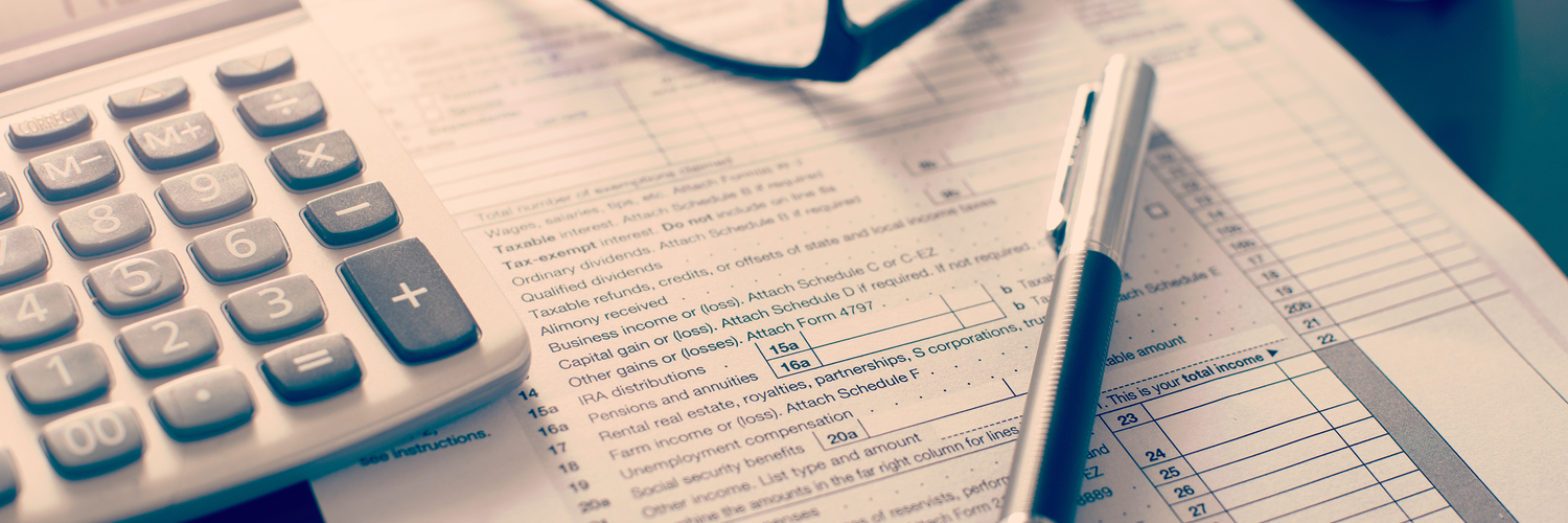 calculator and papers