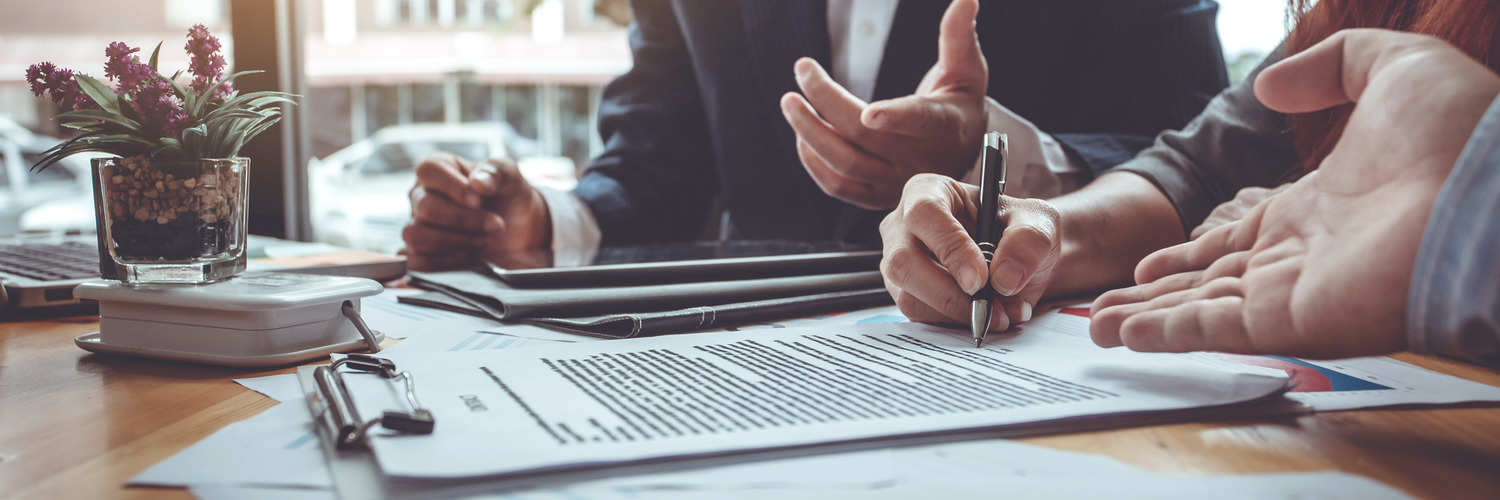 Business contract signing