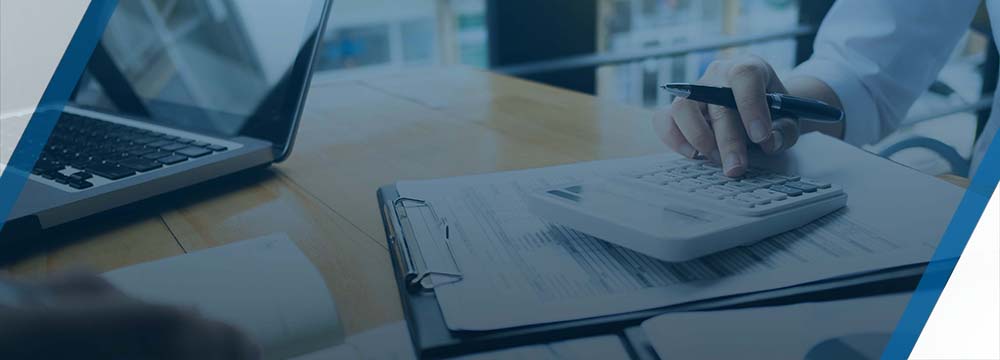 Person using calculator