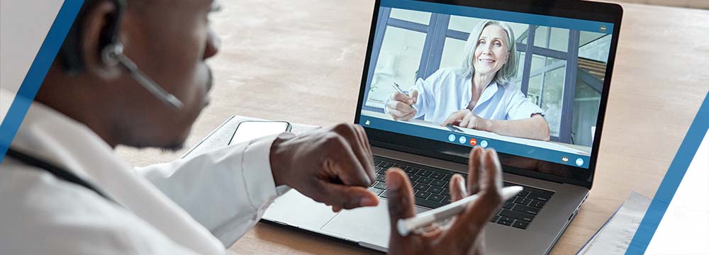 Virtual meeting between two people