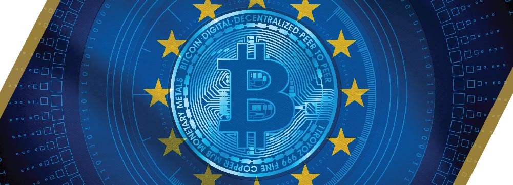 Bitcoin and EU flag