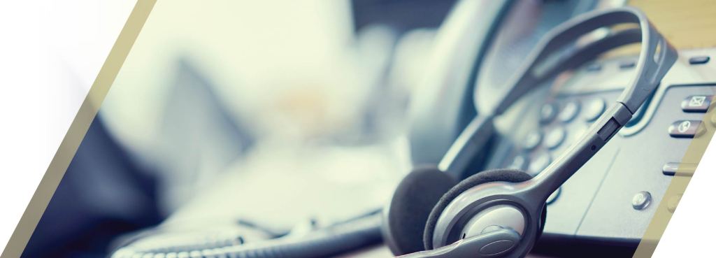 Close up pf telephone headsphones