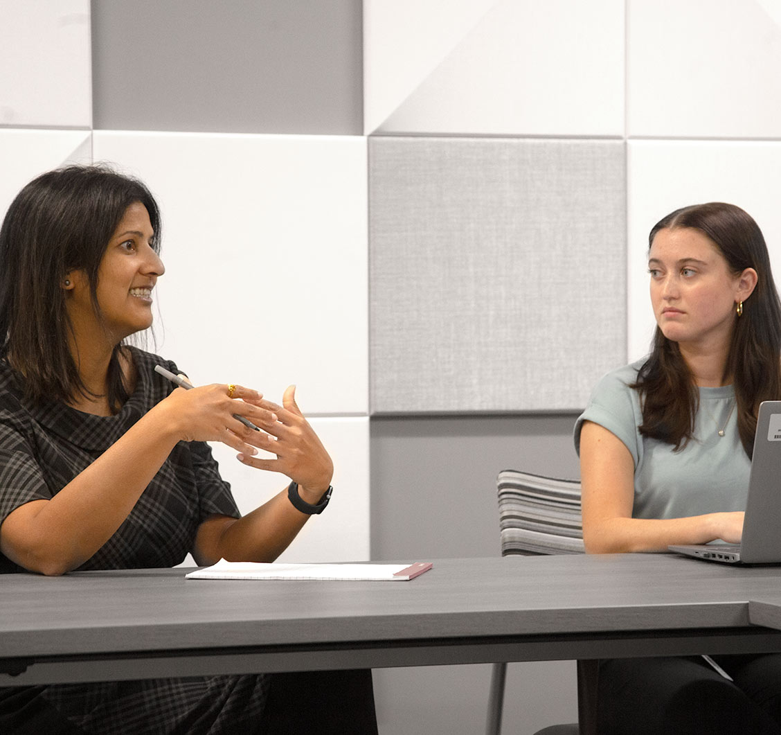 Law students in the office.